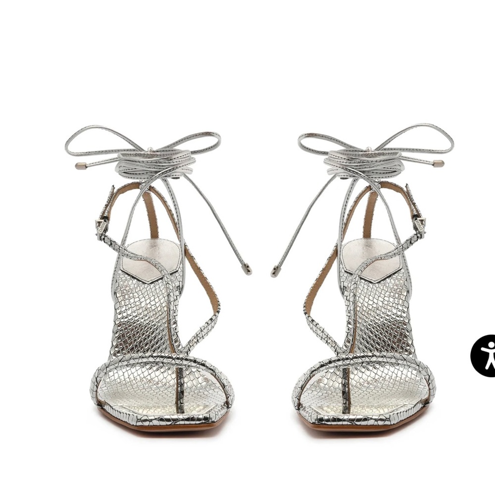 Vikki Metallic Leather Sandal